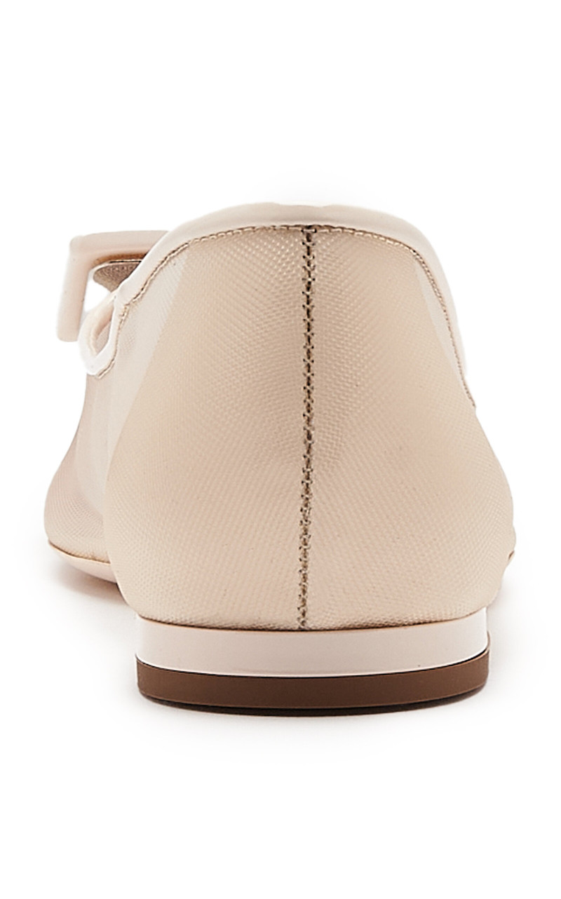 Roger Vivier Gommettine Mesh Ballerina Pumps neutral outlook