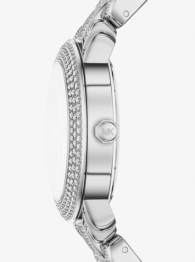MICHAEL KORS Pavé Phoebe Silver-Tone Watch outlook