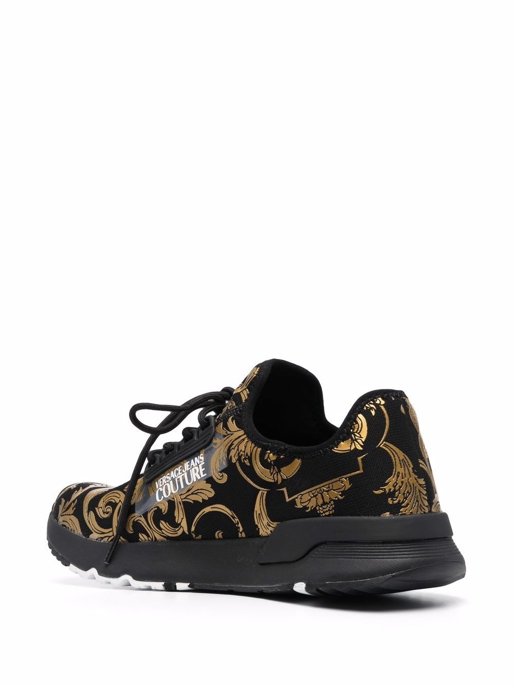 Barocco-print low-top sneakers - 3