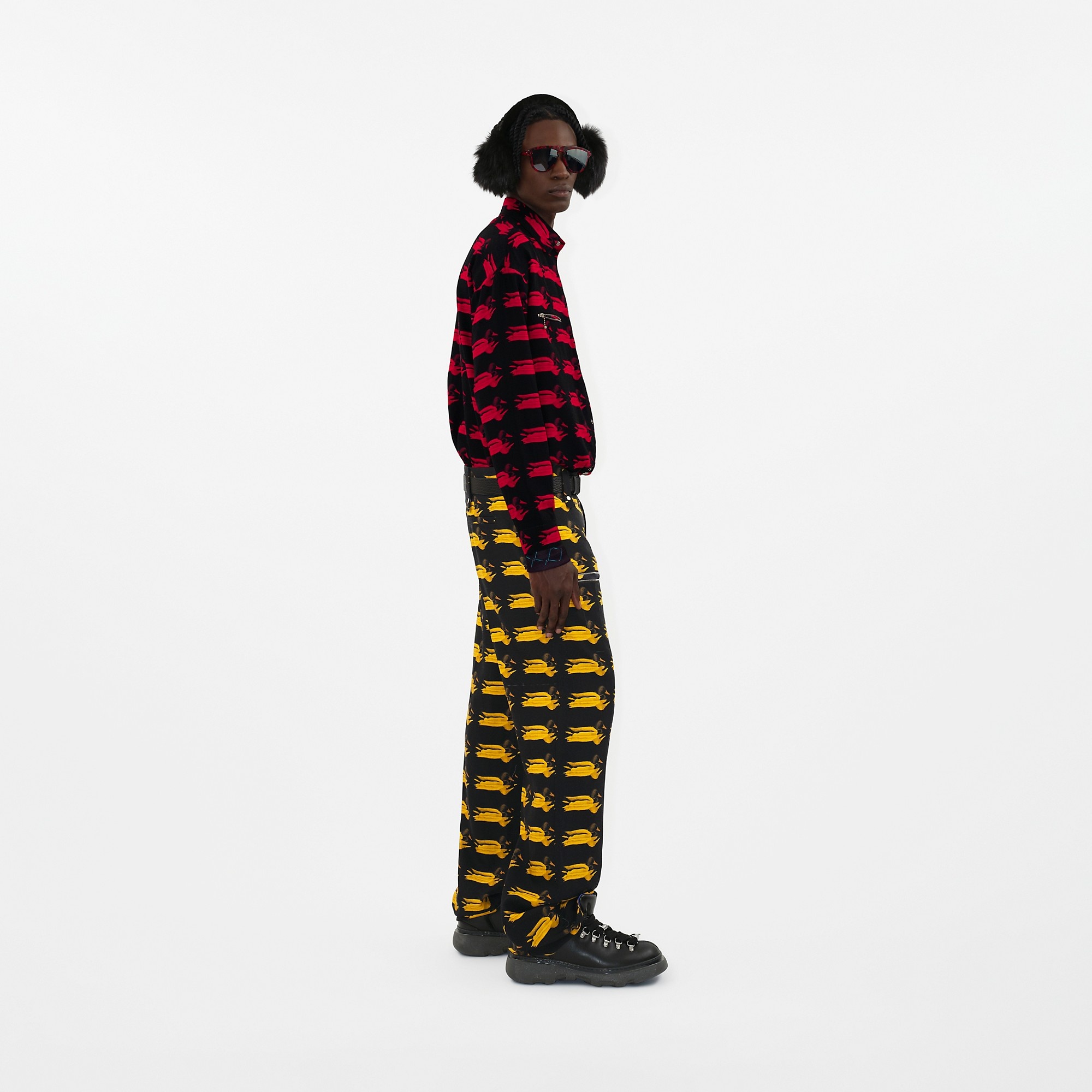 Duck Print Wool Trousers - 3