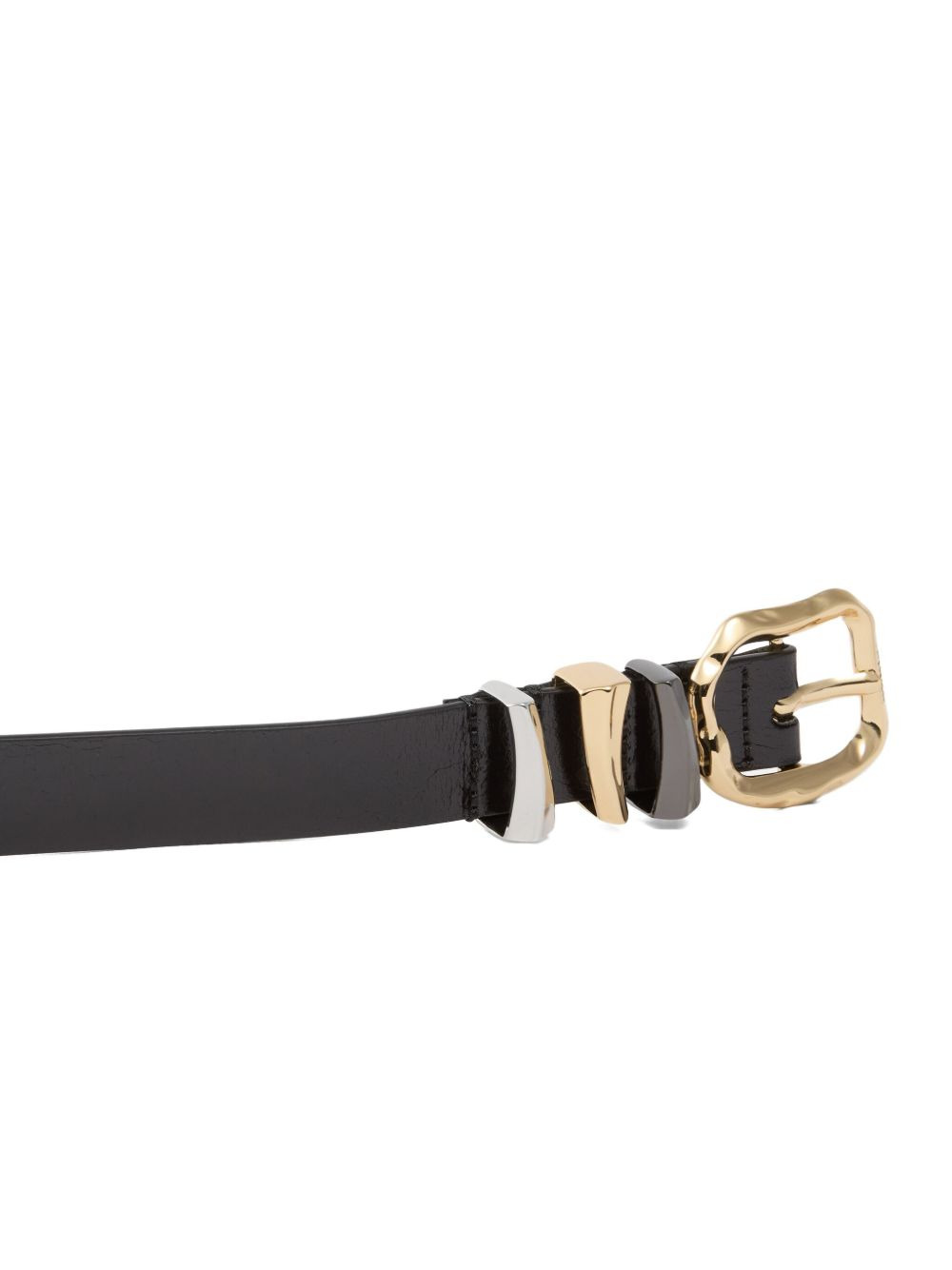 buckle leather belt - 2