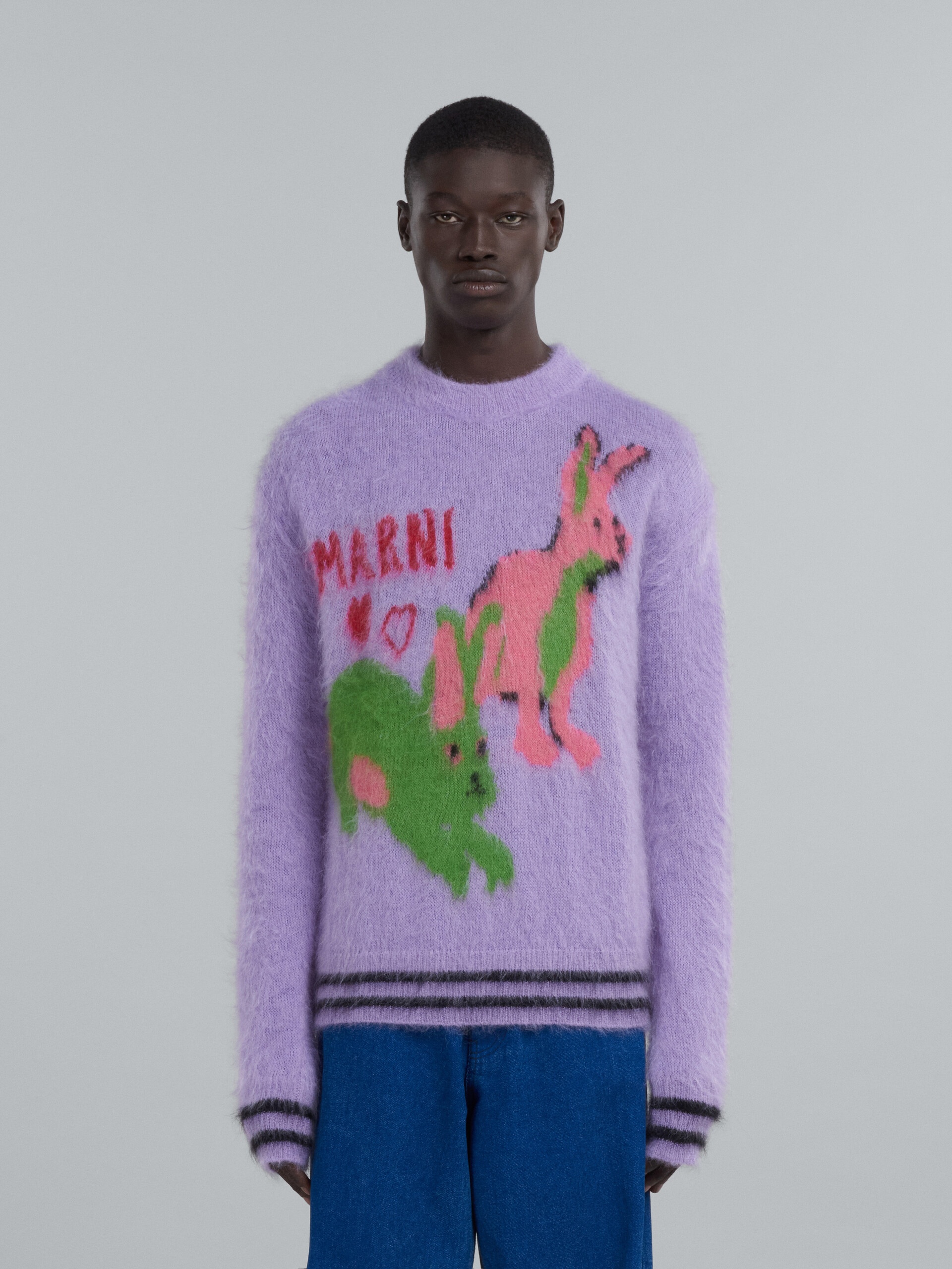 SWEATER WITH MULTICOLOUR INLAY - 2