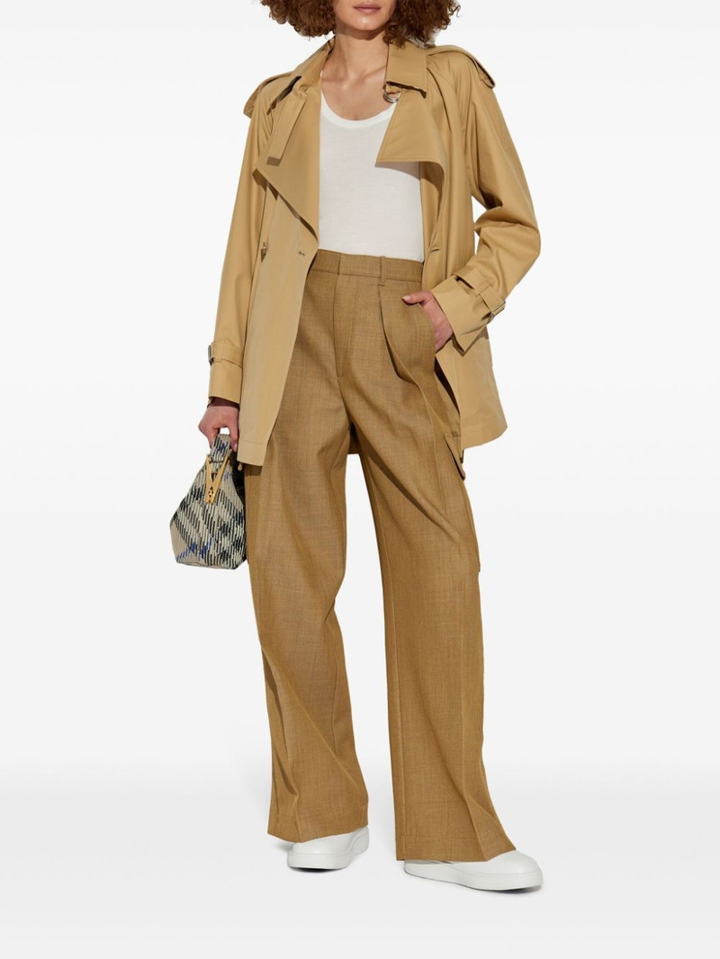 Burberry pleat-detail wool cargo trousers outlook