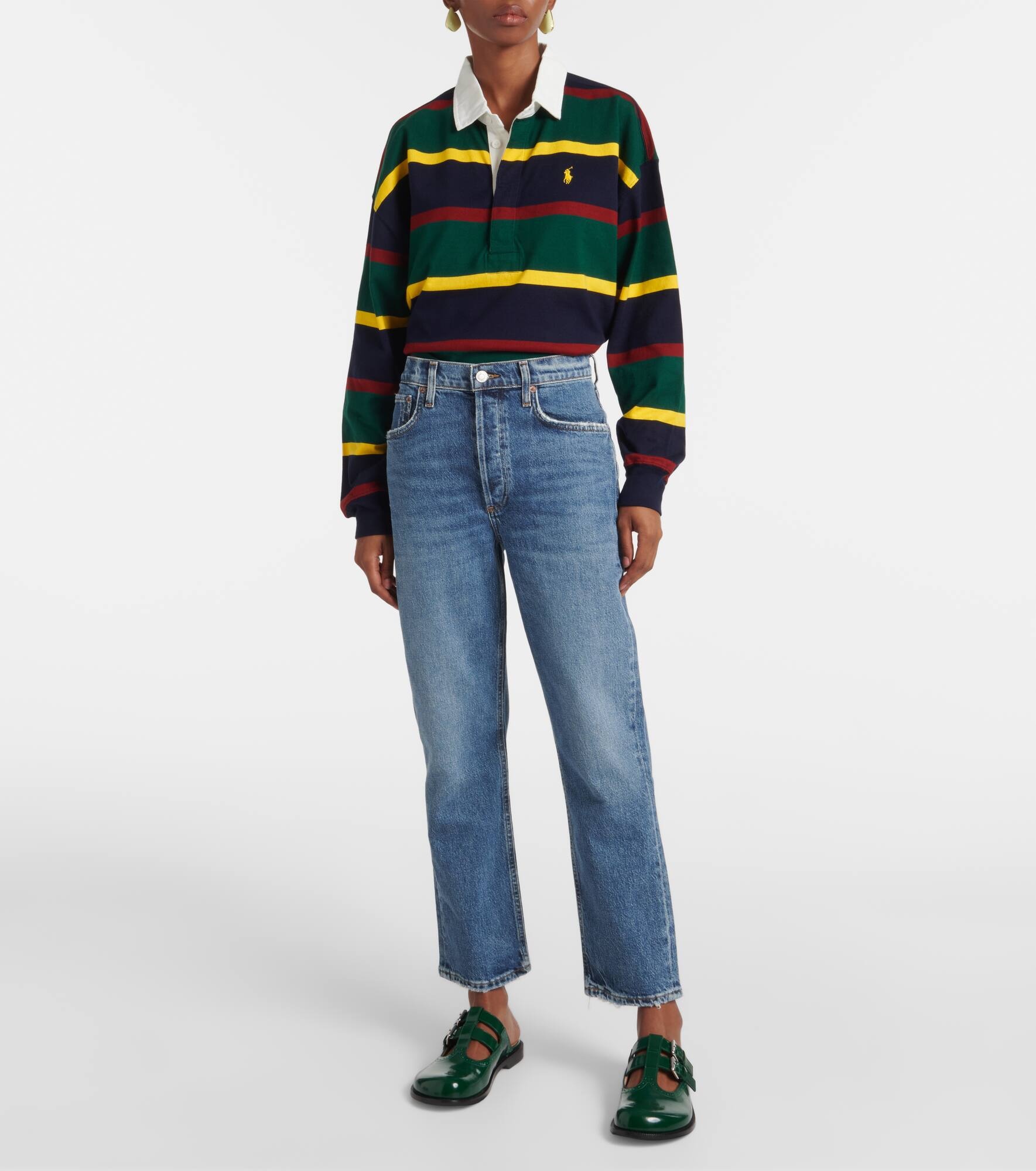 Riley high-rise cropped straight jeans - 6