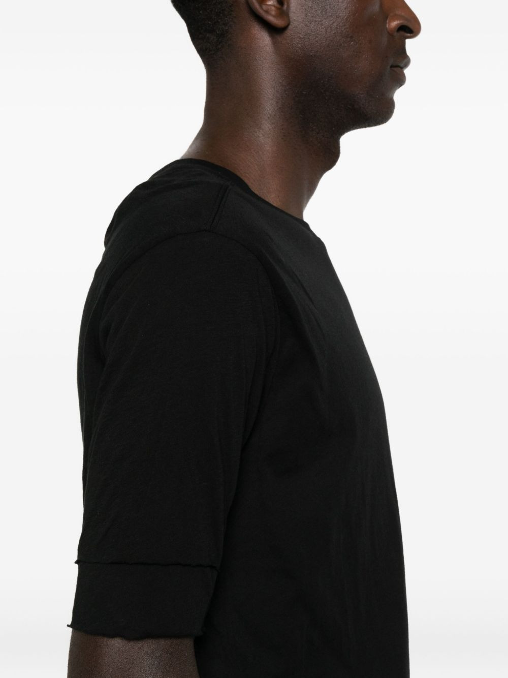 raw-edge crew-neck T-shirt - 4