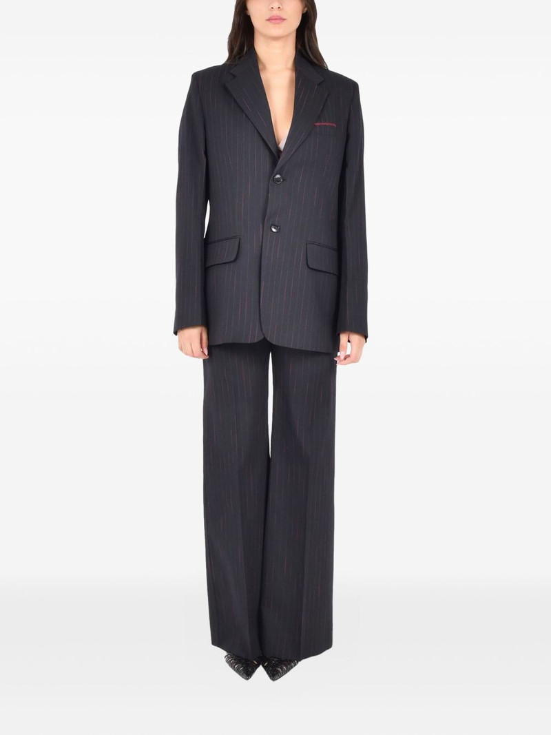 Victoria Beckham single-breasted pinstripe blazer outlook