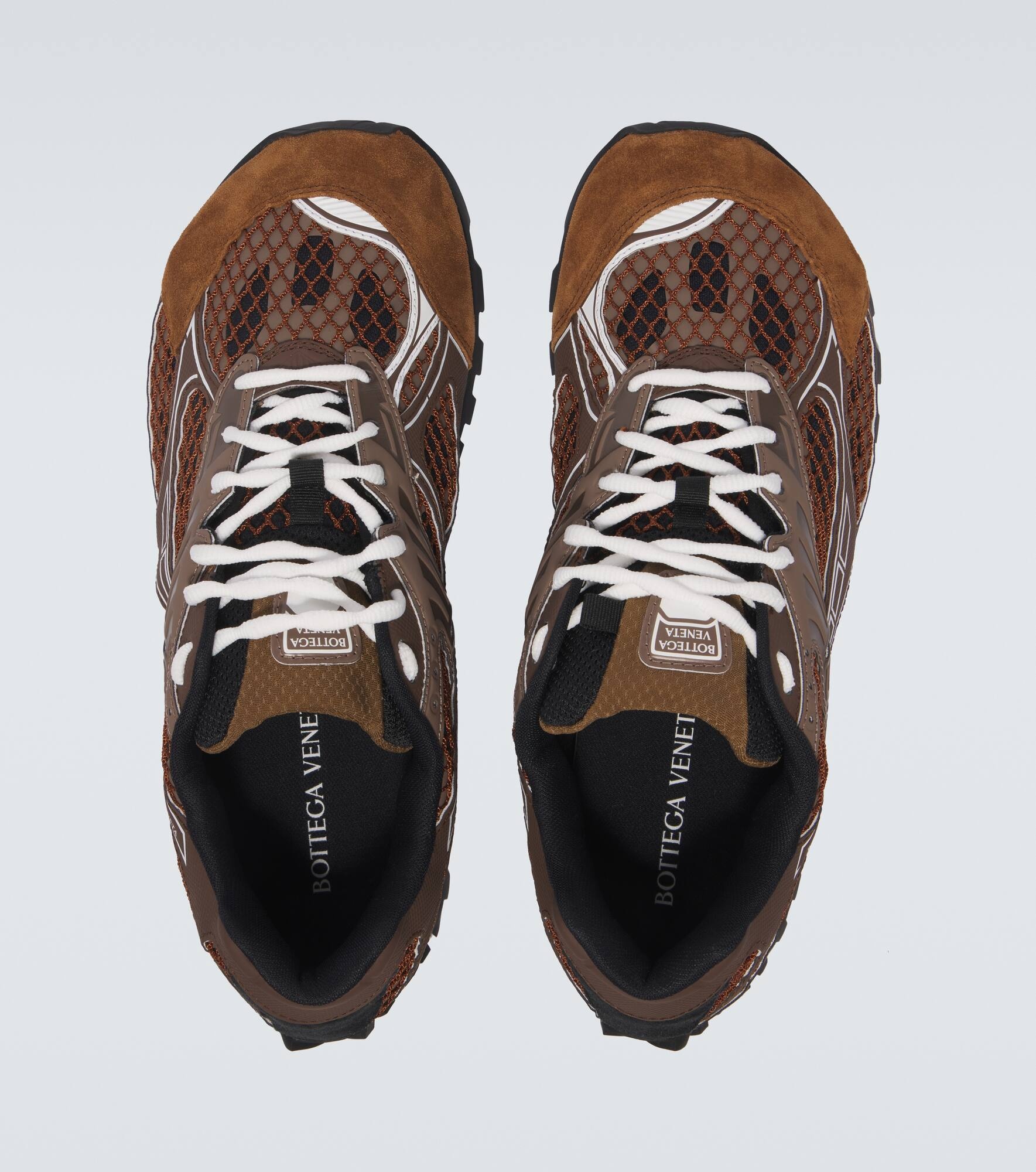 Orbit suede-trimmed mesh sneakers - 4