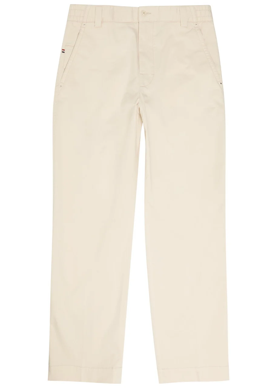 Moncler Straight-leg Stretch-cotton Trousers - 1