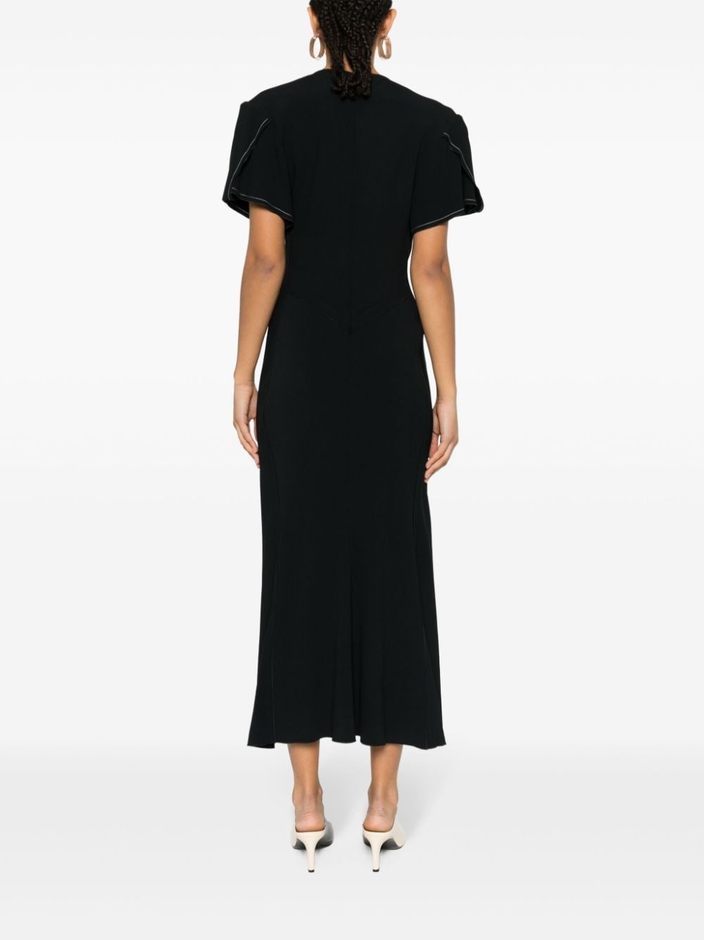 gathered-detail dress - 4