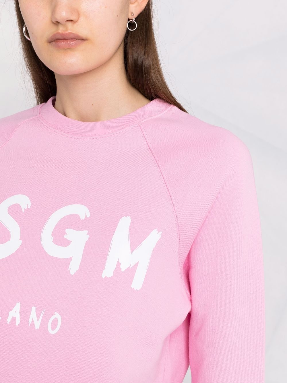 logo-print crew neck sweatshirt - 5
