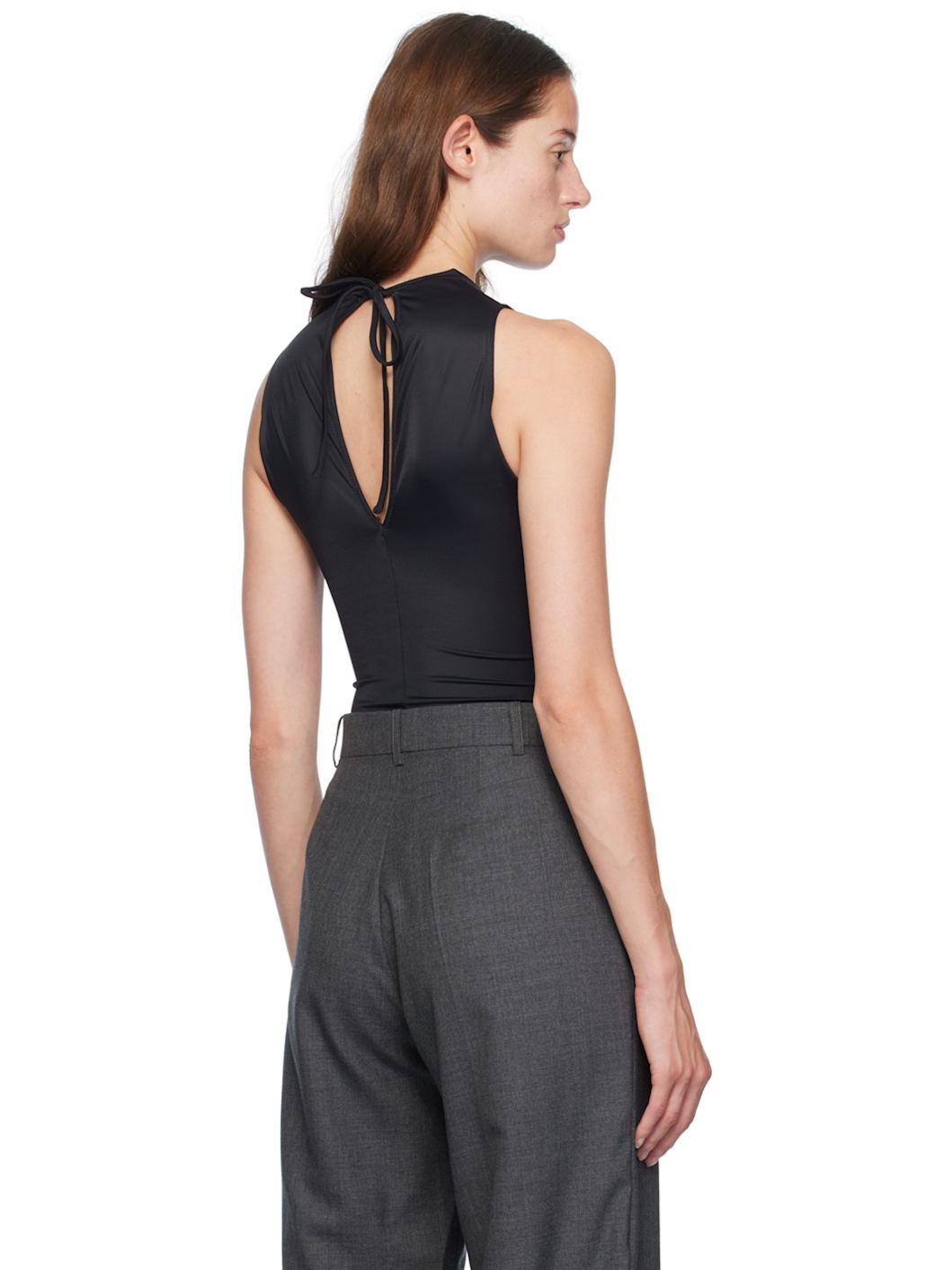 Black 'Swim' Tank Top - 3