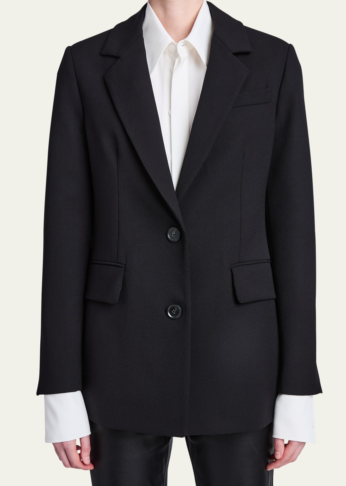 Eva Tropical Wool Blazer Jacket - 5