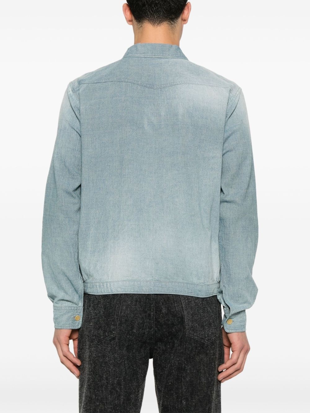 faded-effect shirt jacket - 4