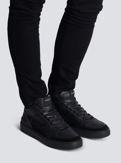 Balmain B-Court mid-top leather trainers outlook