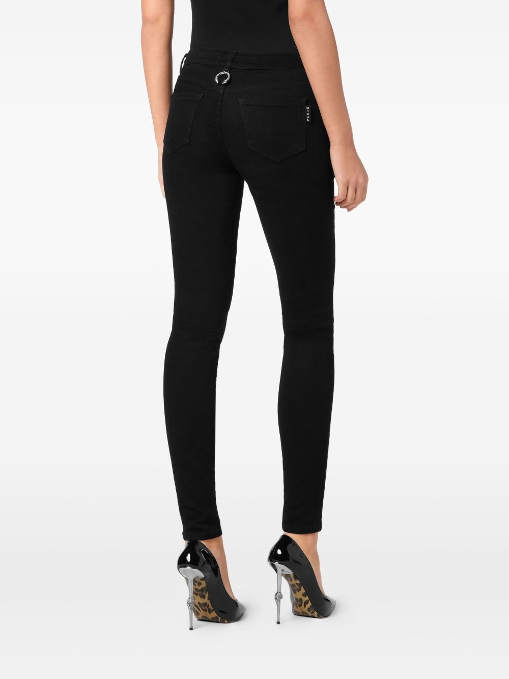 logo-patch jeggings - 3