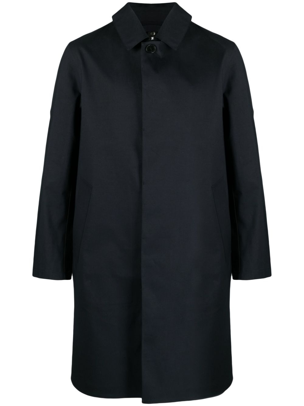 single-breasted cotton trench coat - 1