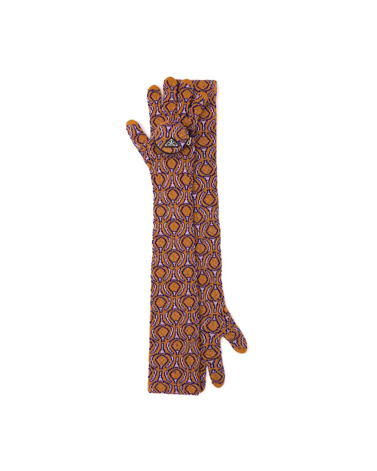 Superfine wool jacquard gloves - 1