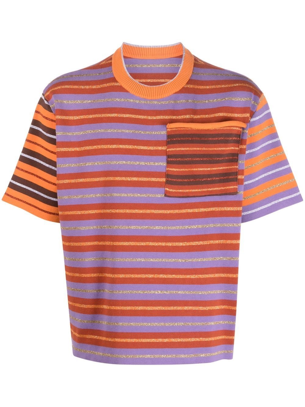 stripe-print T-shirt - 1