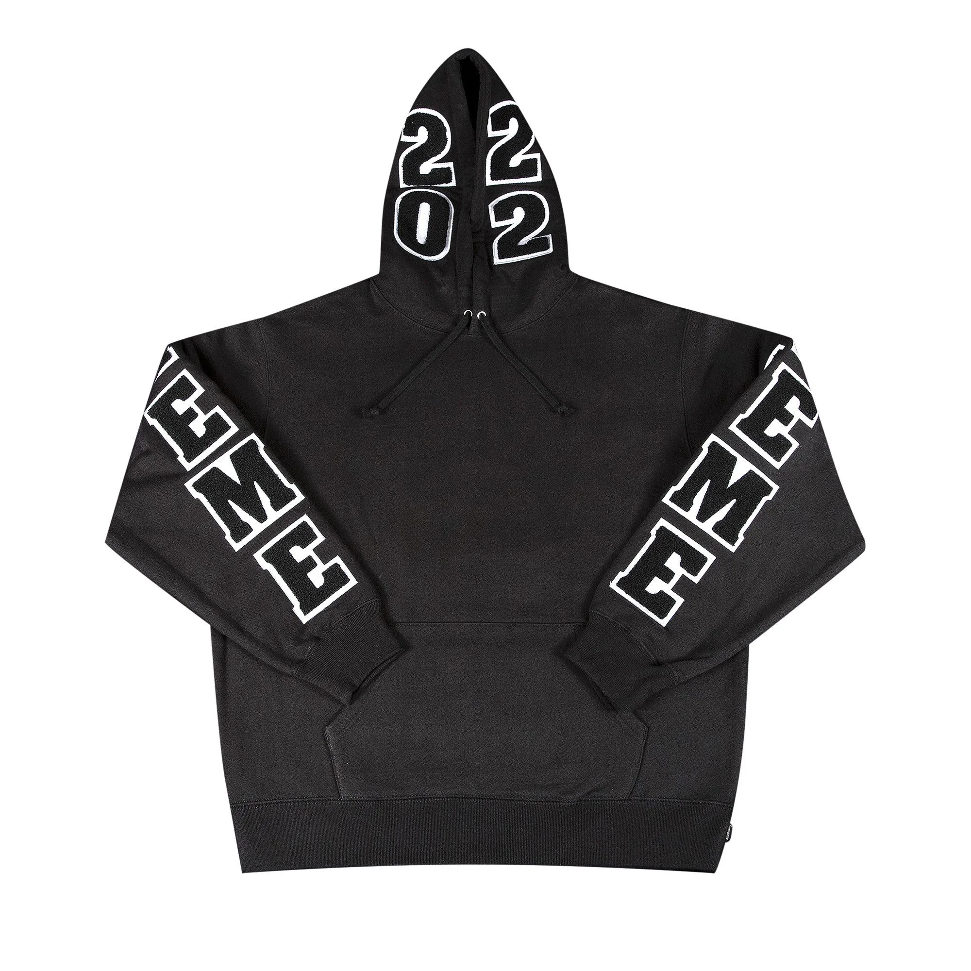 Supreme Team Chenille Hooded Sweatshirt 'Black' - 1