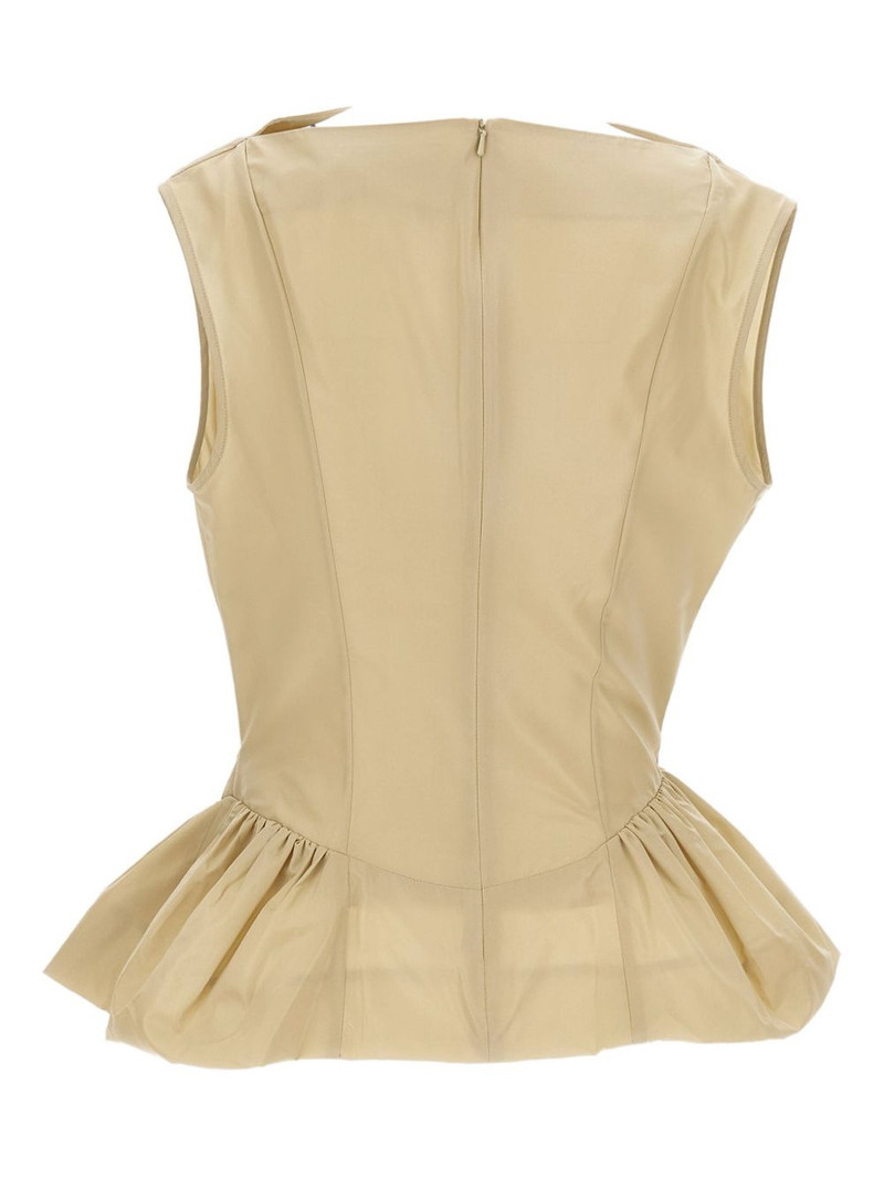 Simone Rocha draped peplum top outlook