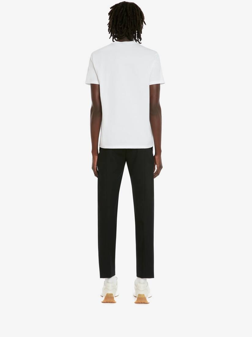 Men's McQueen Graffiti T-shirt in White - 4
