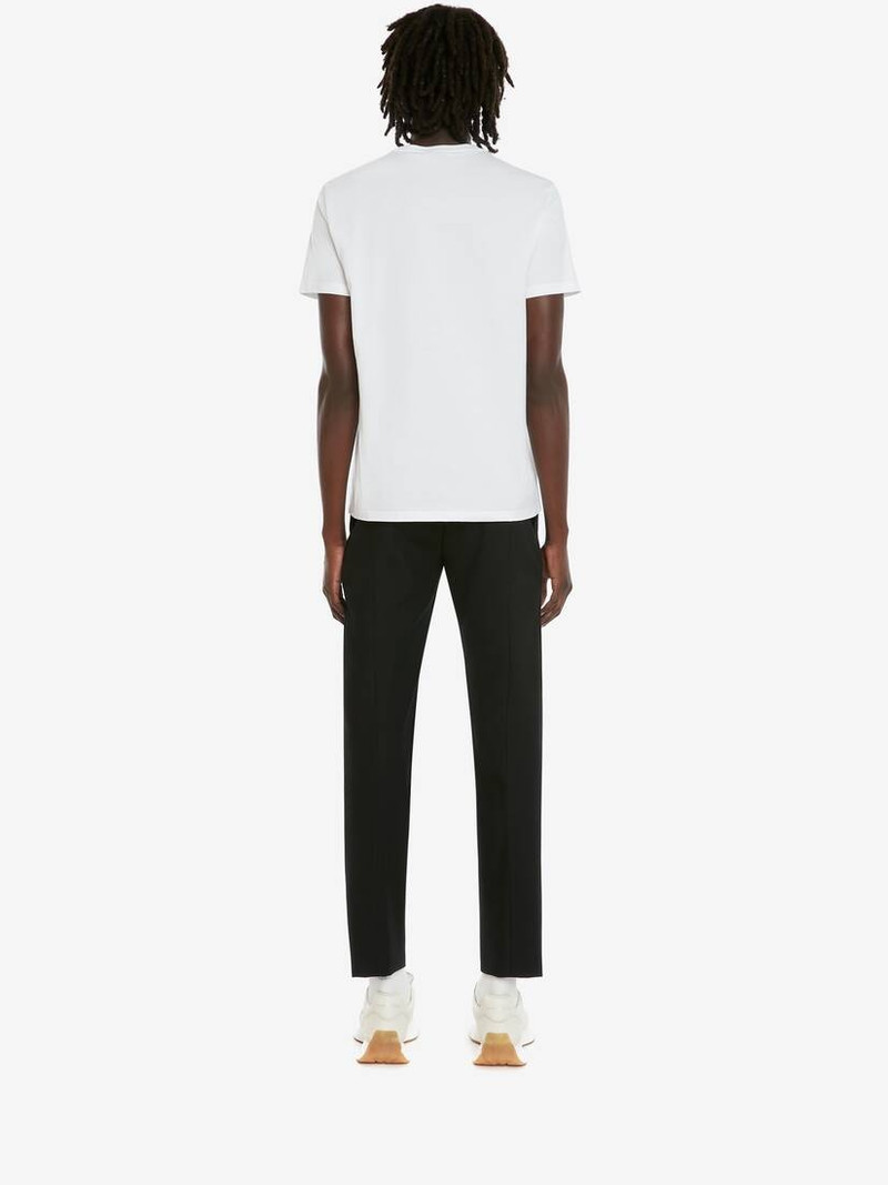 Men's McQueen Graffiti T-shirt in White 4