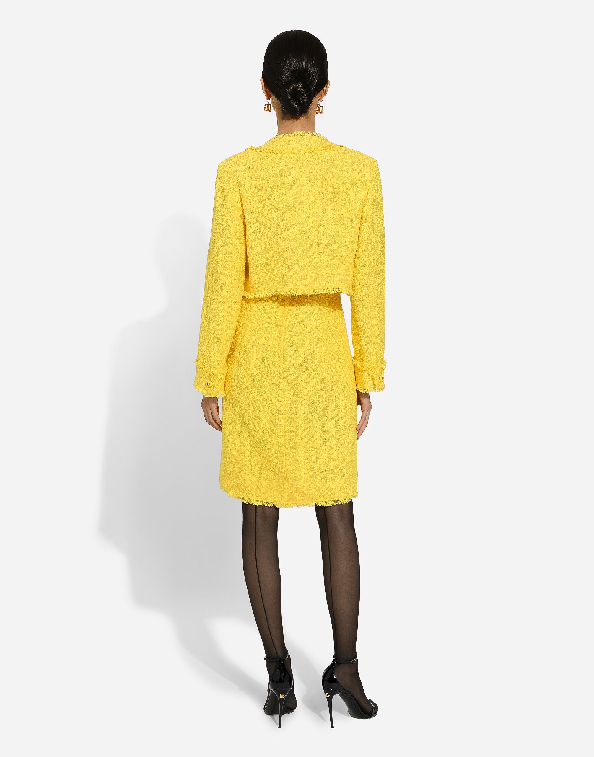Dolce & Gabbana Short raschel tweed jacket | REVERSIBLE