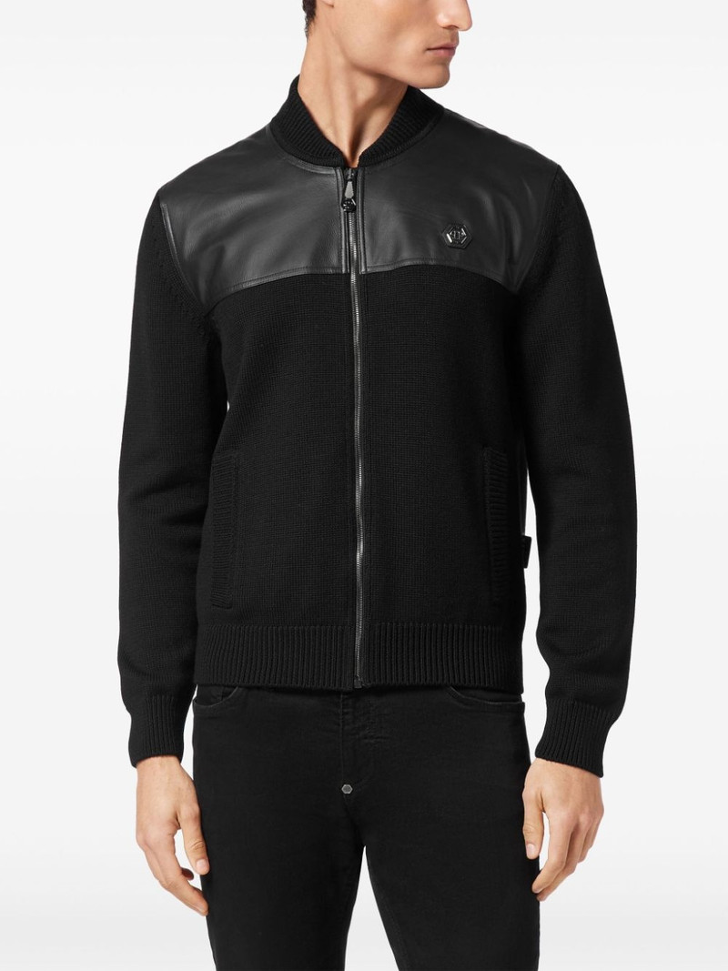 merino wool Skull bomber jacket 3