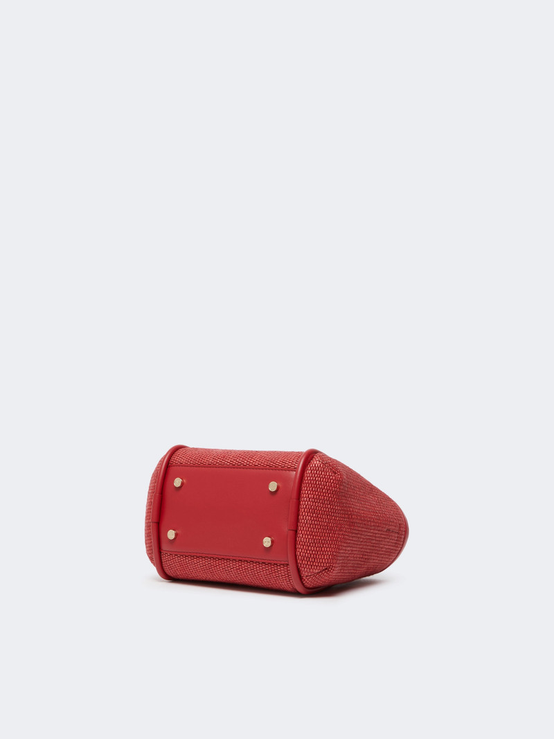 SUMMARINEXS Extra-small raffia-look basketweave Marine bag - RED 5