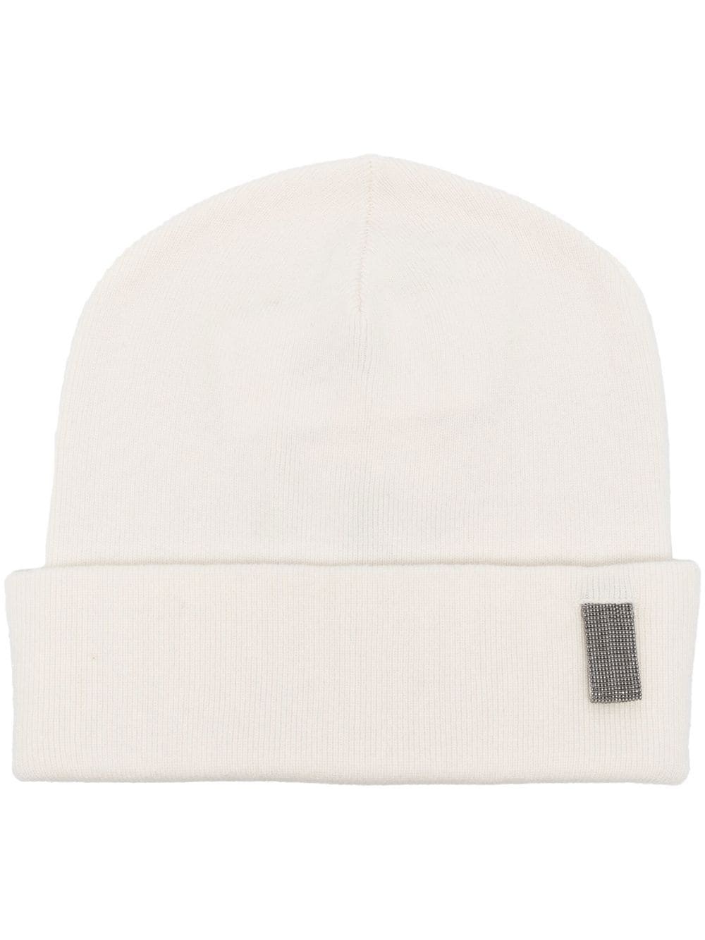 beaded-trim detail beanie - 1