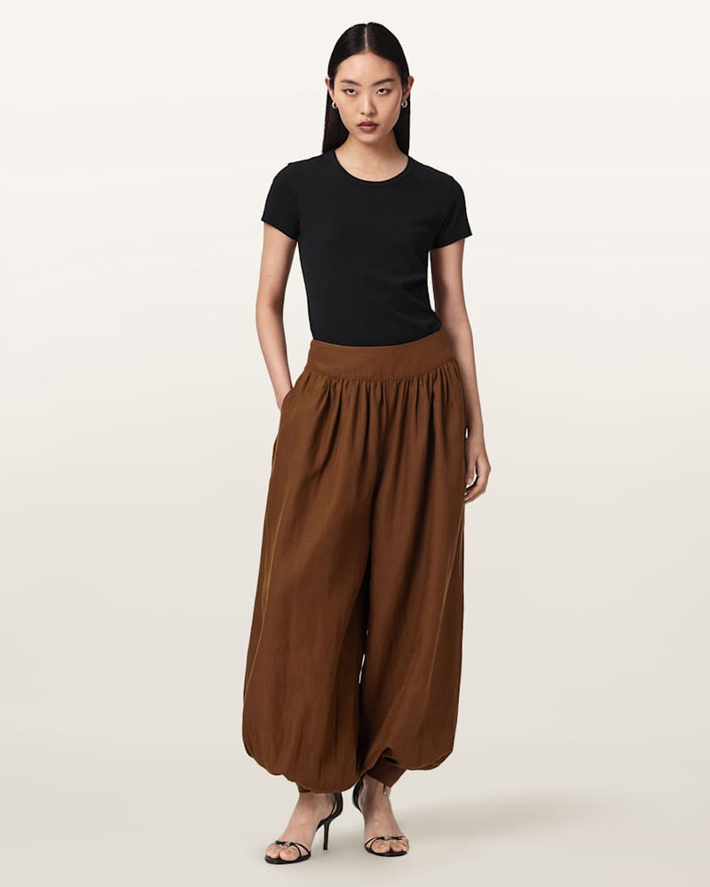 HARRIE LINEN BLEND BAGGY FIT PANTS 5