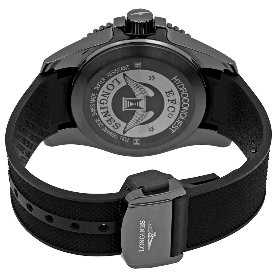 Longines Hydroconquest Automatic All Black Ceramic Men's 43mm Watch L37844569 - 3