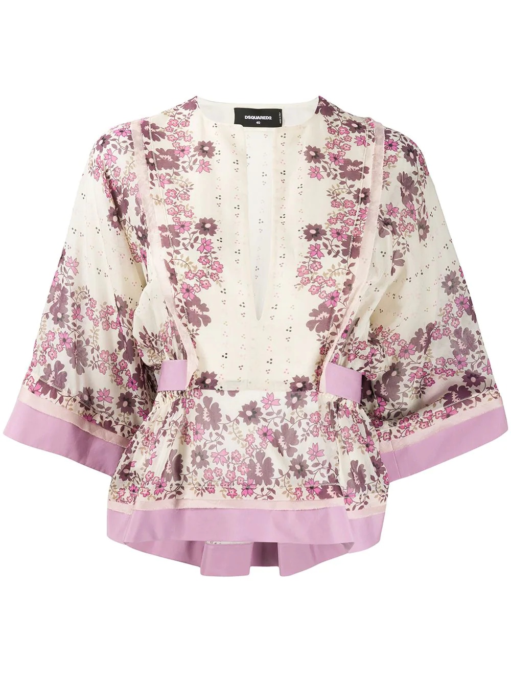 floral print blouse - 1