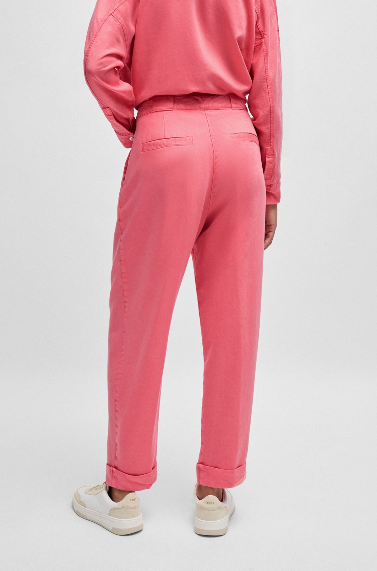 REGULAR-FIT TROUSERS WITH TAPERED LEG - 4