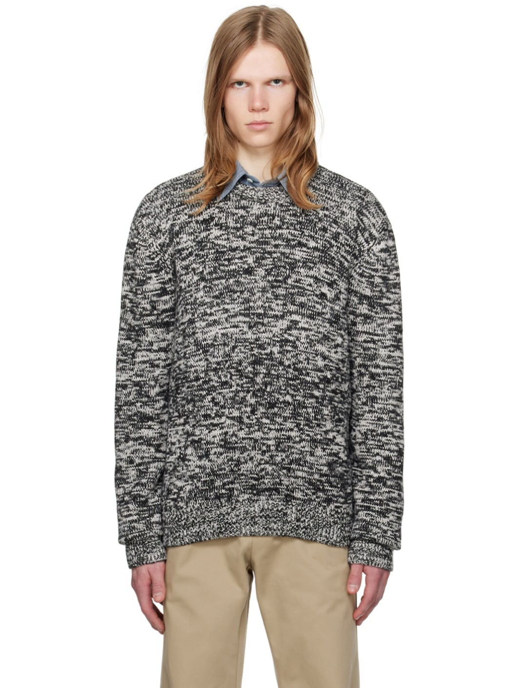 Black & Off-White Alec Sweater - 1