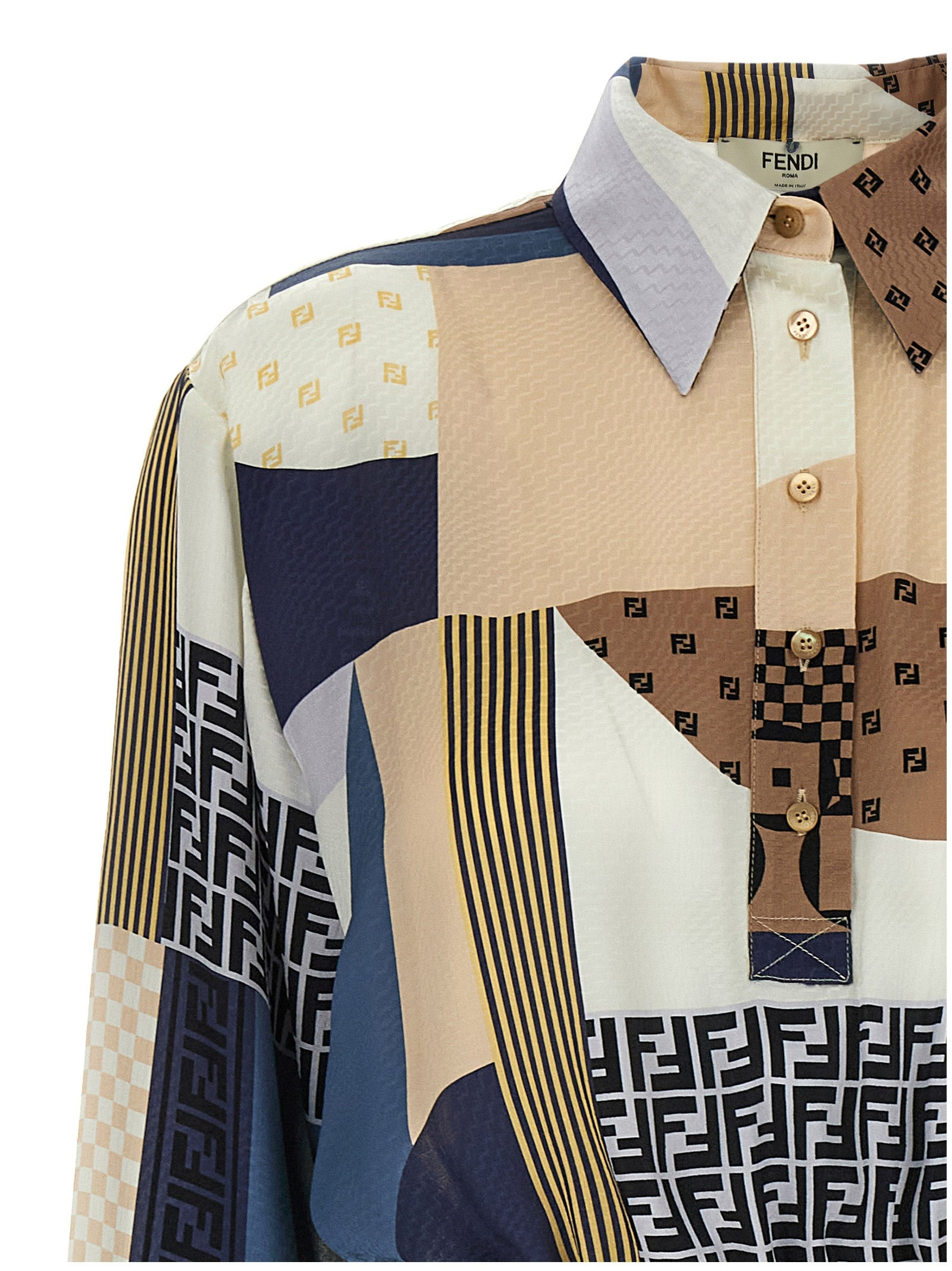 Fendi Women Patchwork Silk Dress - 3