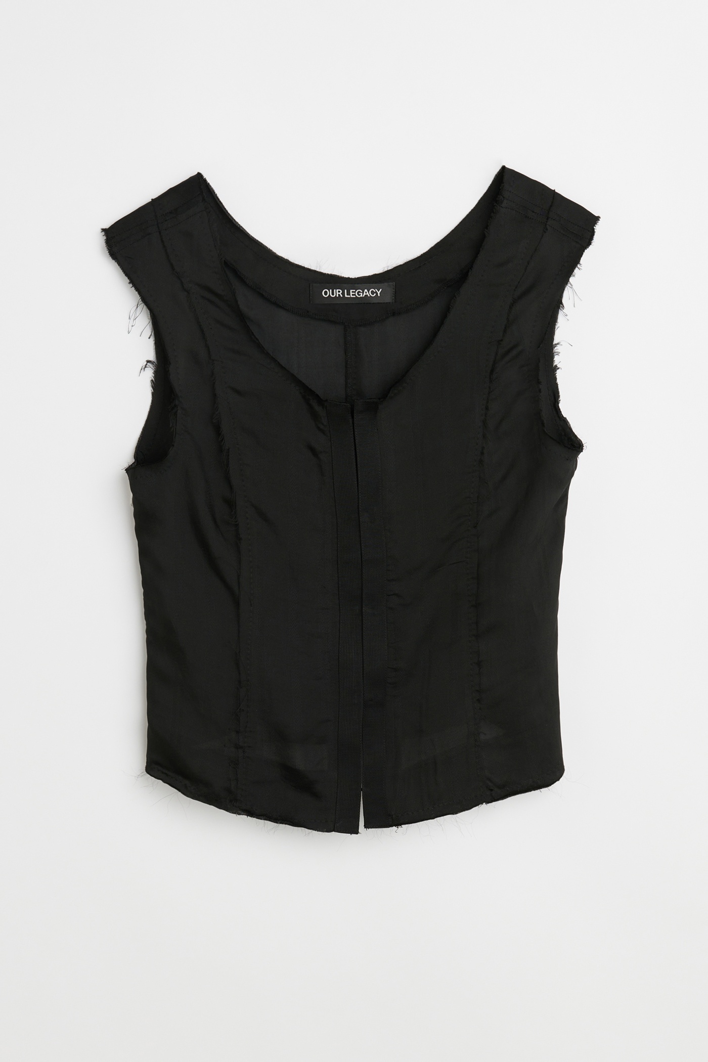 Frail Vest Noir Stripe Sheer Viscose Silk - 1