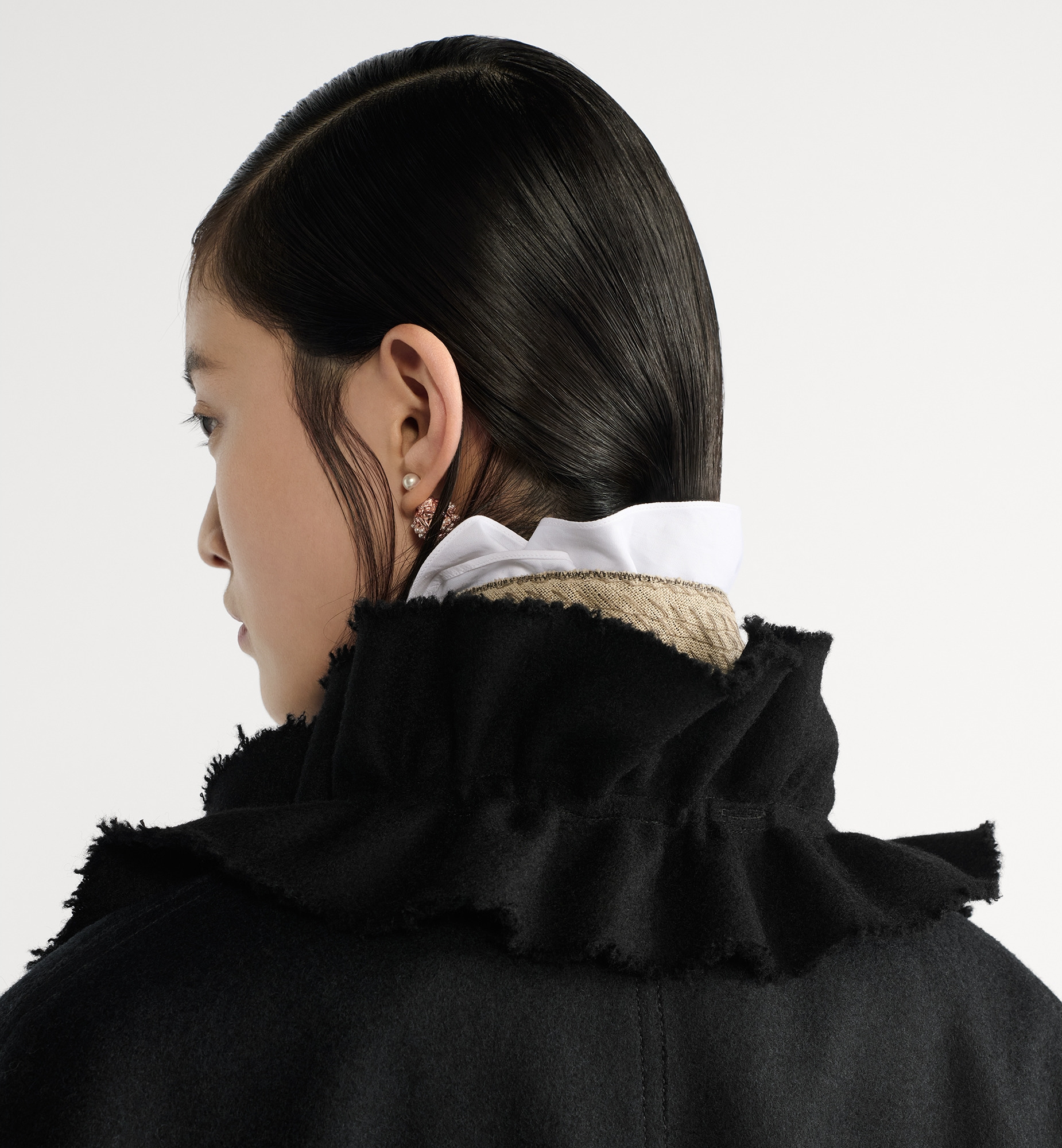 Cape with Removable Ruched Collar - 5