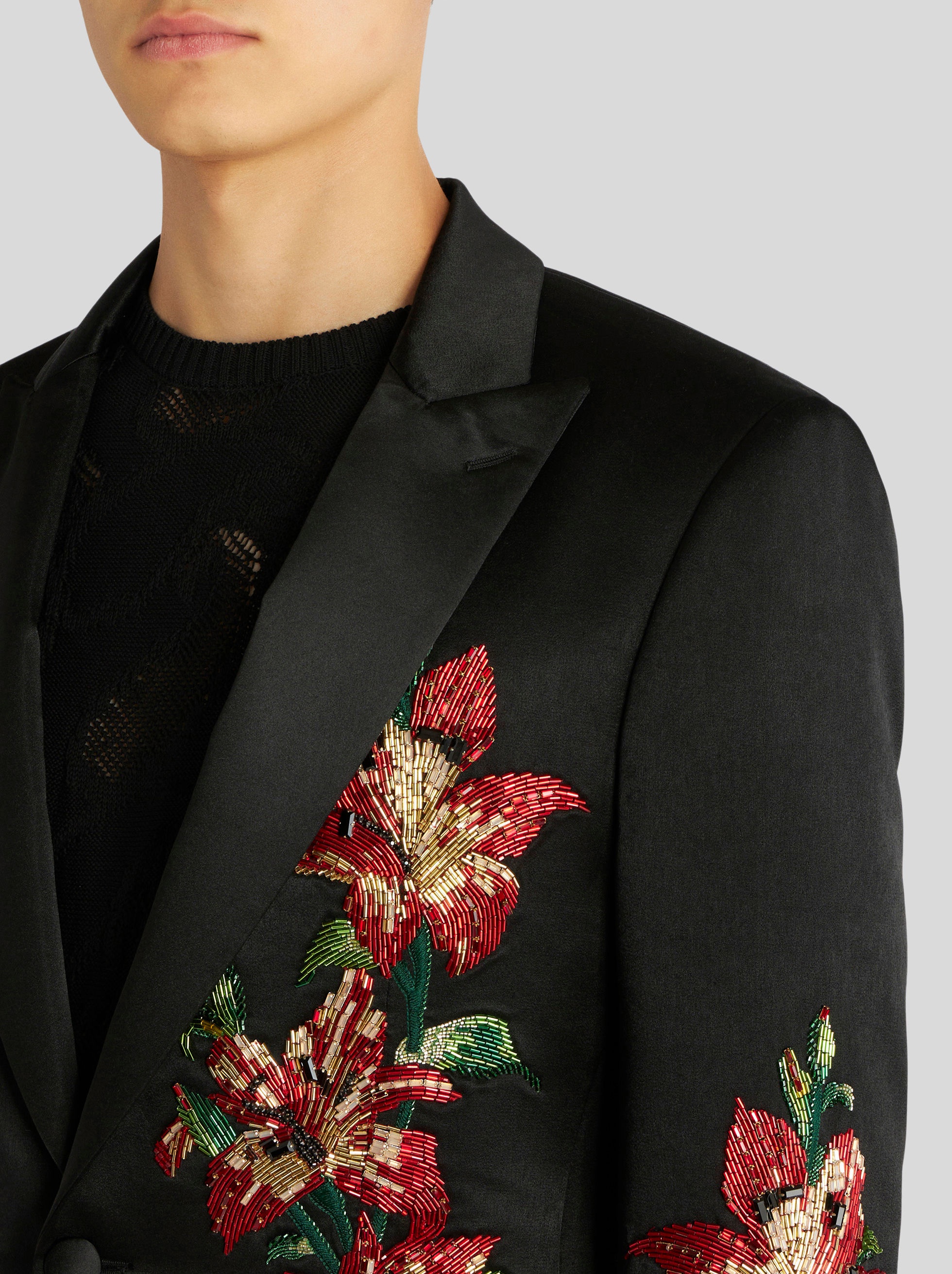 TAILORED FLORAL EMBROIDERY JACKET - 2