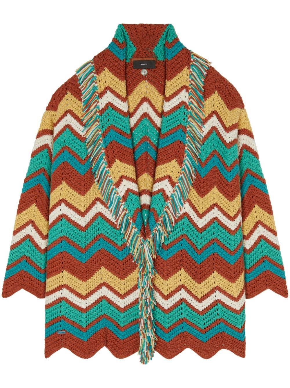 Kaleidoscopic chevron knit cardigan - 1