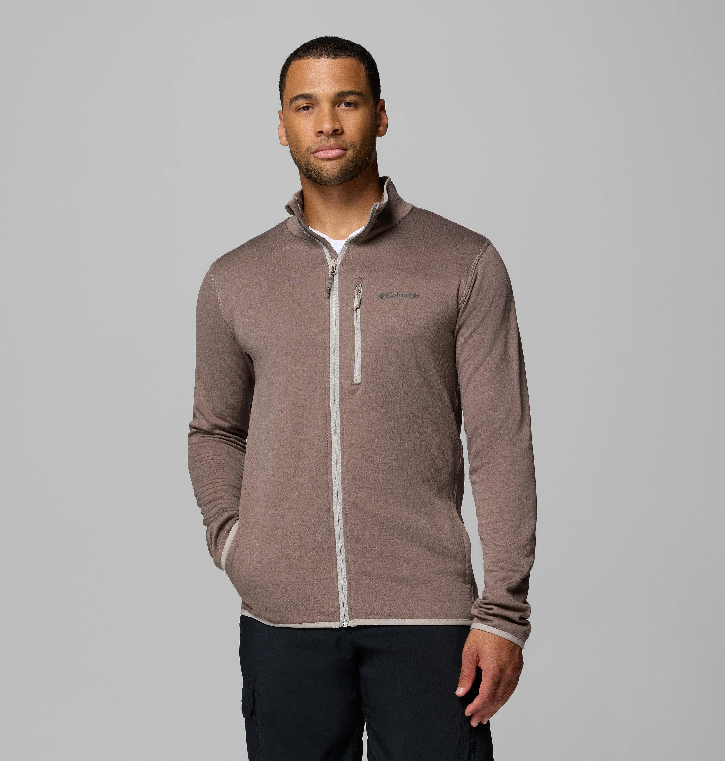 Men's Essential Hike Grid Fleece Full Zip Jacket - 1