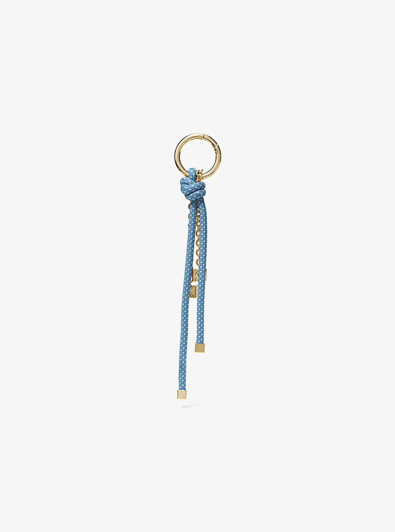 MICHAEL KORS Gold-Tone and Speckled Cord Bag Charm outlook