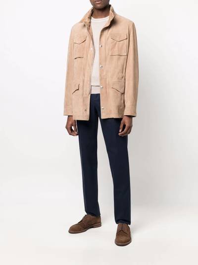 Brunello Cucinelli lightweight suede jacket outlook