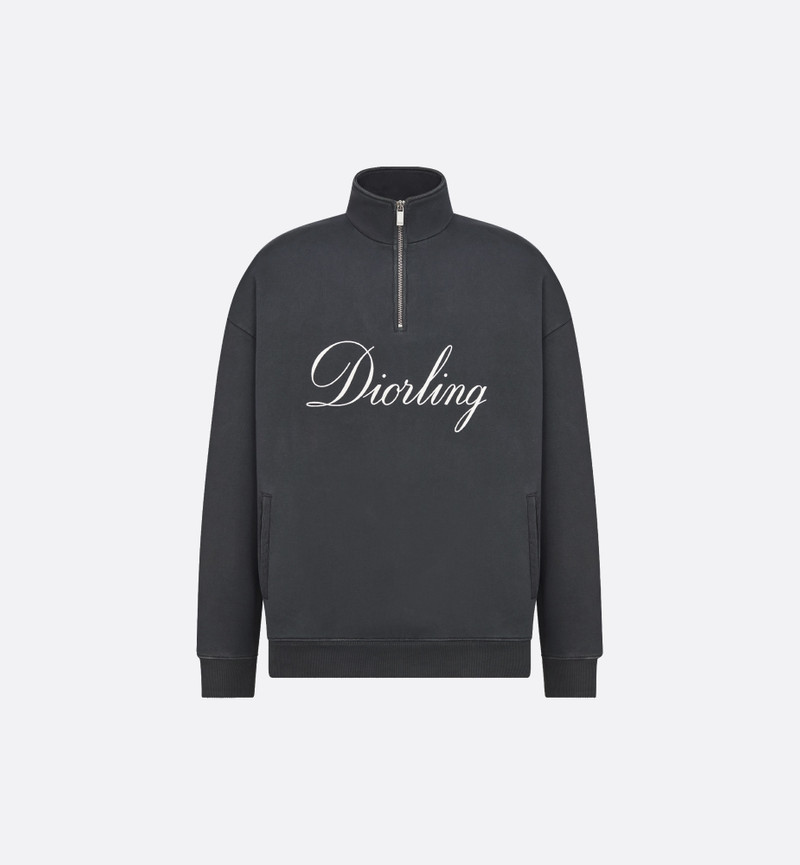 Diorling Sweatshirt with Zipped Collar 1