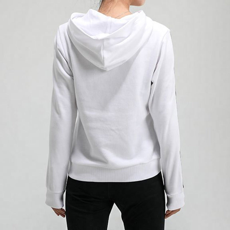 (WMNS) PUMA Amplified Fleece Hoodie 'White Black' 586595-02 - 3