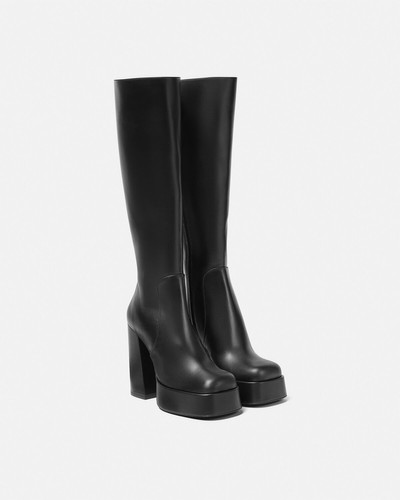 VERSACE Aevitas Leather Platform Boots 120 mm outlook