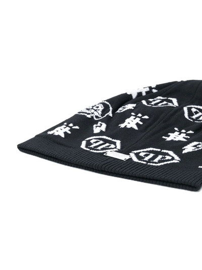 PHILIPP PLEIN monogram intarsia beanie outlook