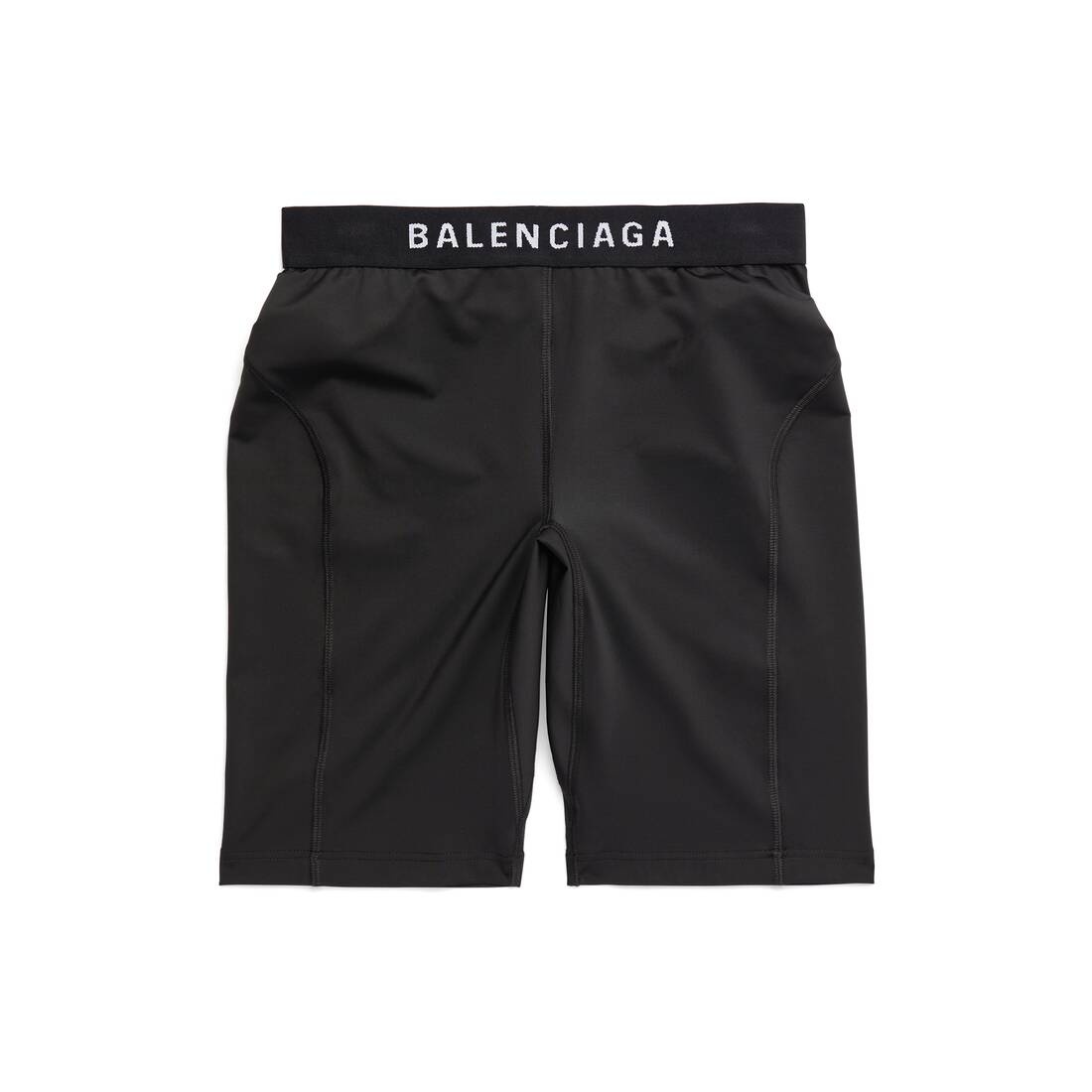 Women's Balenciaga Athletic Cycling Shorts in Black - 1