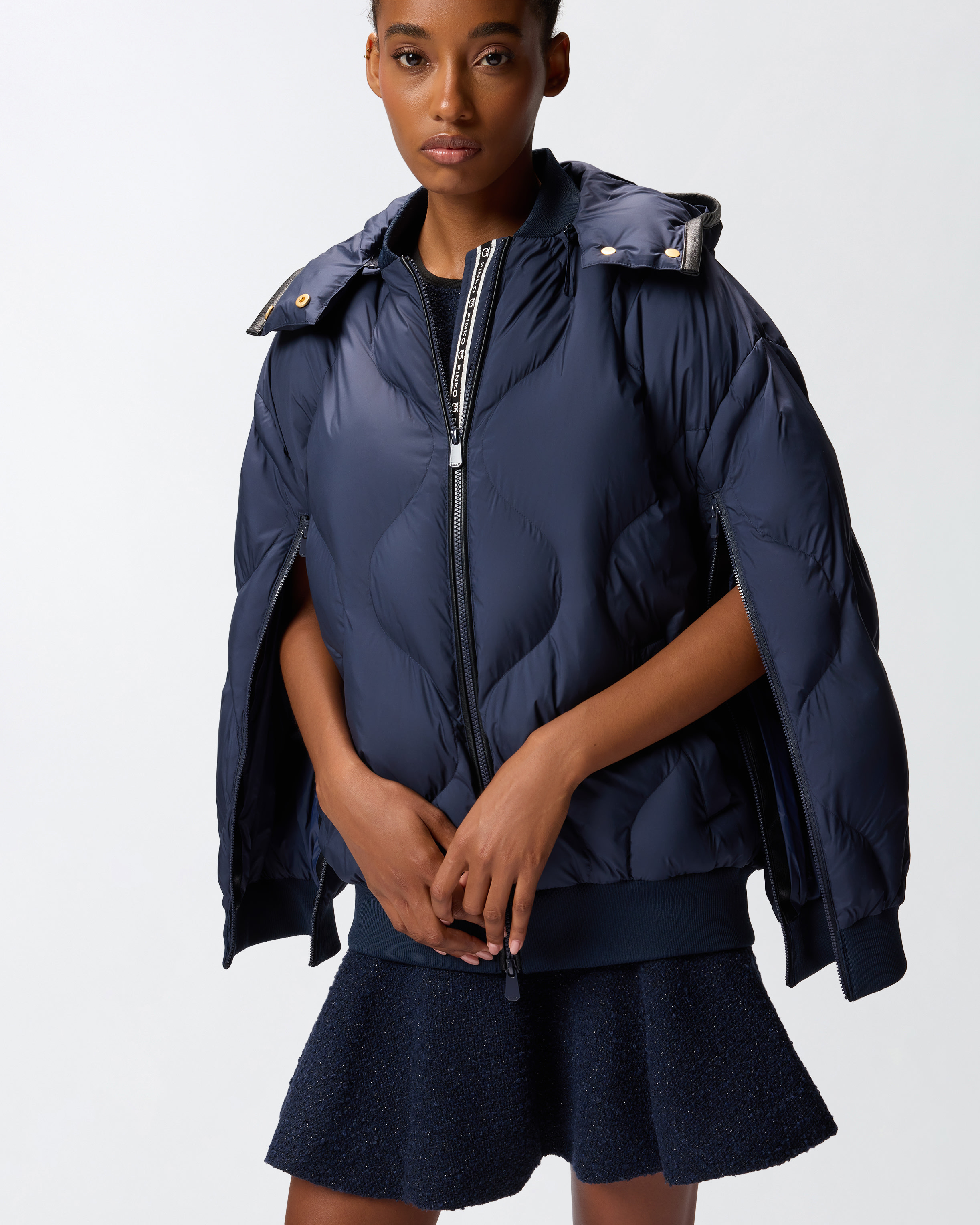 PADDED BOMBER JACKET WITH HOOD - 5