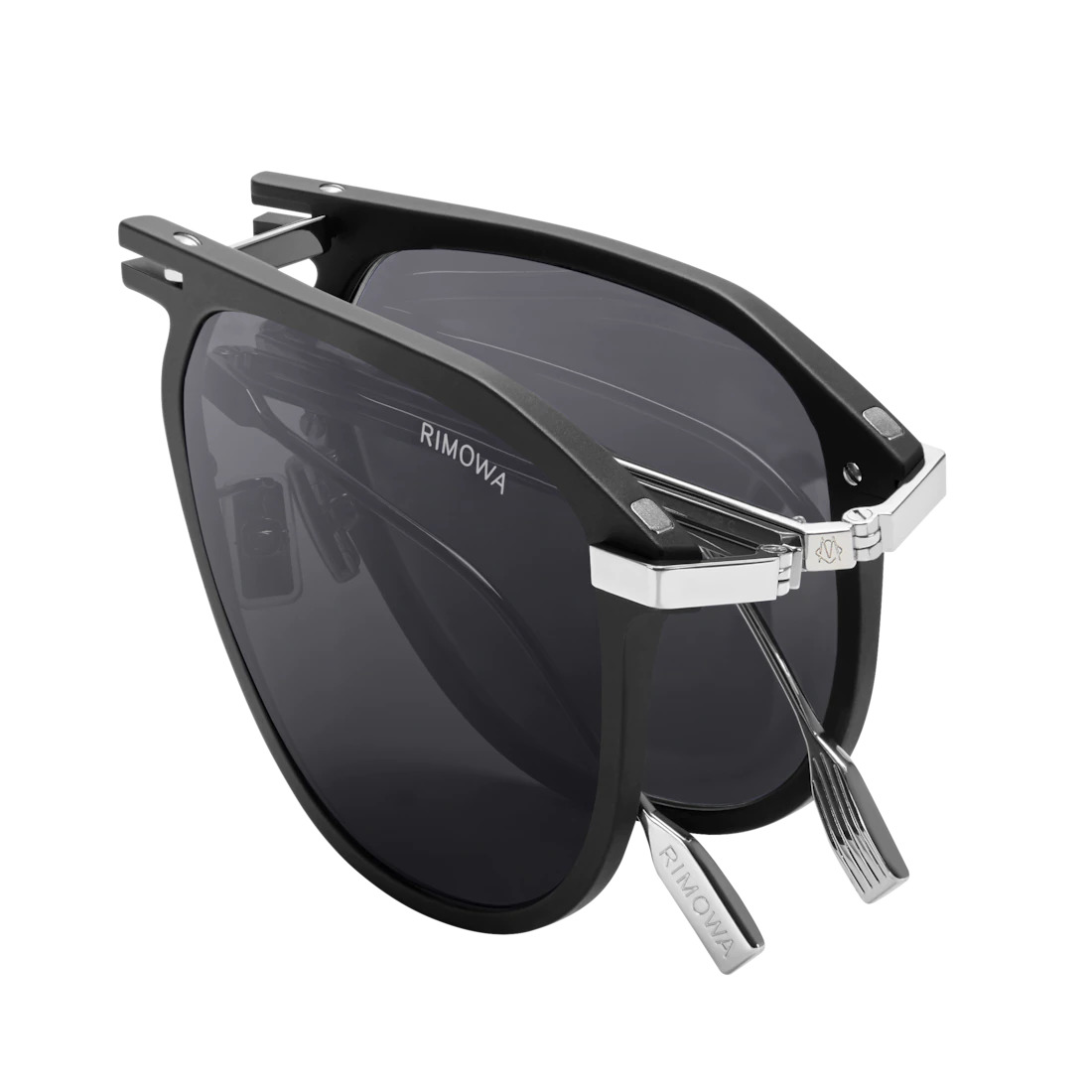 Eyewear Pilot Foldable Matte Black Sunglasses - 3